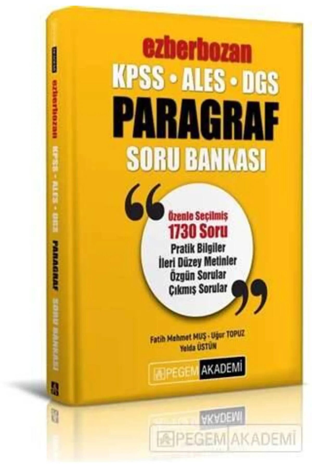 Pegem 2025 TYT AGS Ales Dgs Paragraf Ezberbozan Soru Bankası