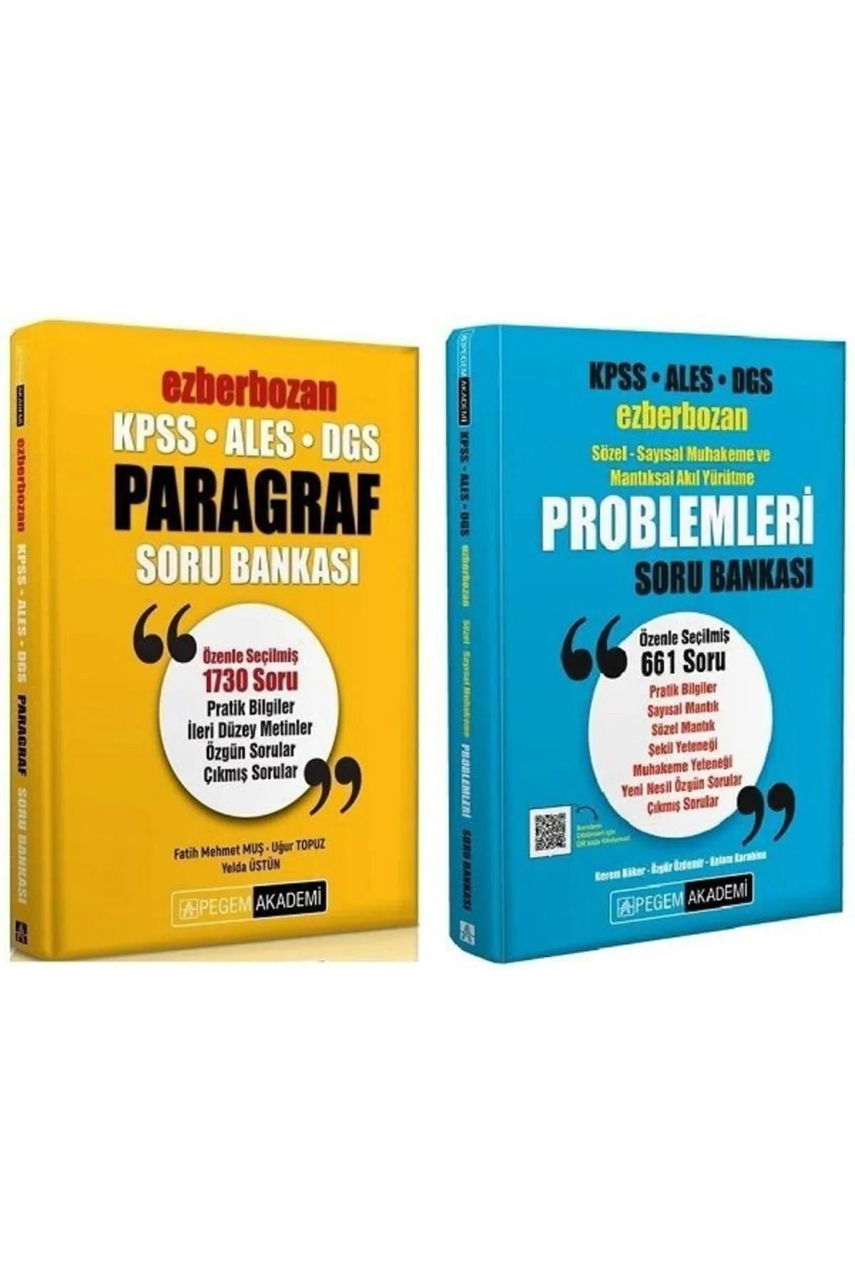 Pegem Kpss Ales Dgs Paragraf+problemler Ezberbozan Soru 2 Li Set