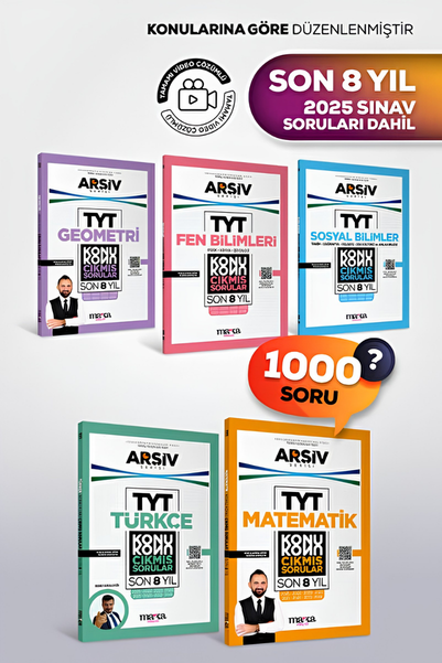 Marka Yayınları TYT Türkçe Matematik Geometri Fen Sosyal Son 8 Yıl Konu Konu Çıkmış Sorular