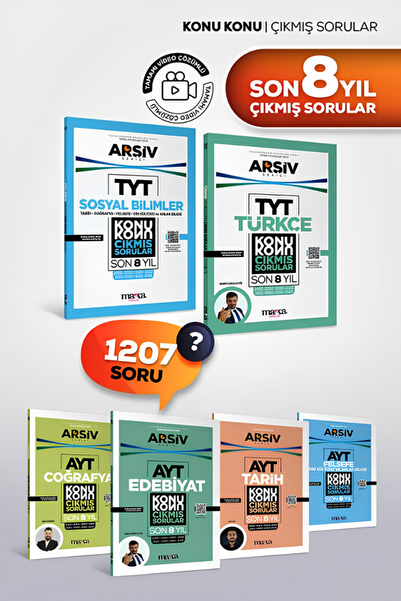 Marka Yayınları TYT+ AYT SÖZEL Son 8 YIL Çıkmış Sorular KONU KONU | Türkçe Tarih Coğrafya Sosyal Edebiyat Din Felsefe