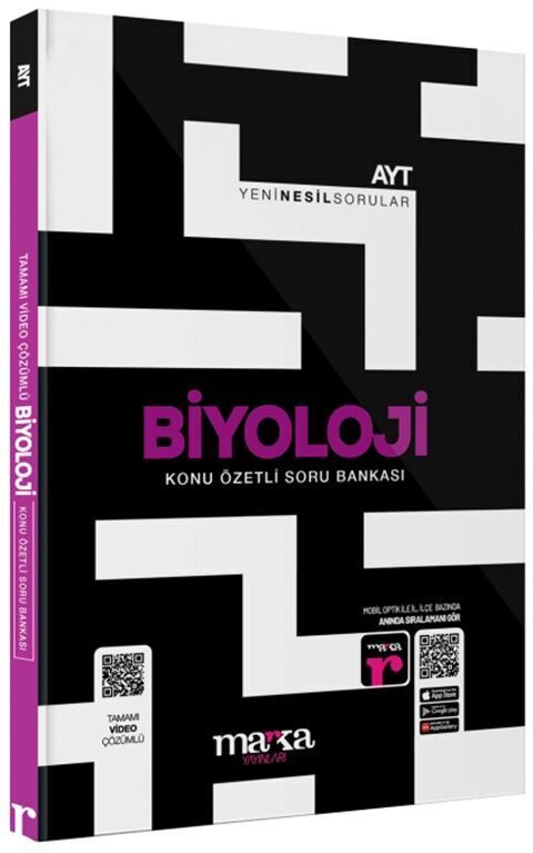 2027 AYT Biyoloji Konu Özetli Yeni Nesil Soru Bankası Tamamı Video Çözümlü Marka Yayınları