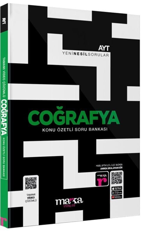 2027 AYT Coğrafya Konu Özetli Yeni Nesil Soru Bankası Tamamı Video Çözümlü Marka Yayınları