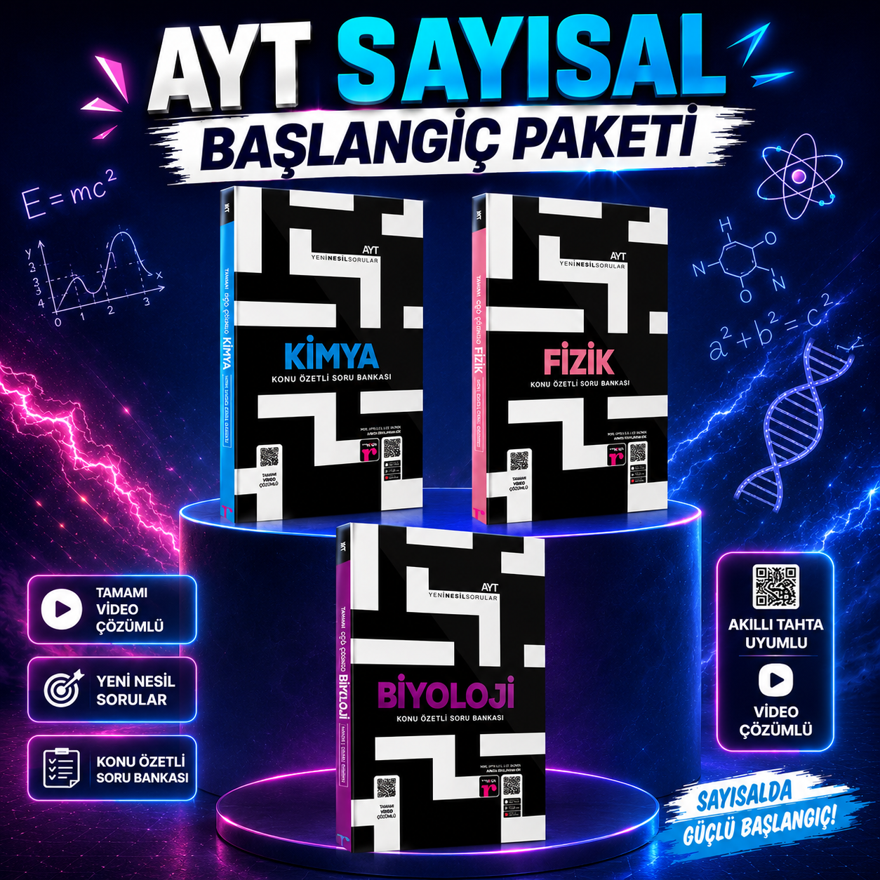AYT SAYISAL BAŞLANGIÇ PAKETİ PREMIUM (Konu Özetli Soru Bankaları)